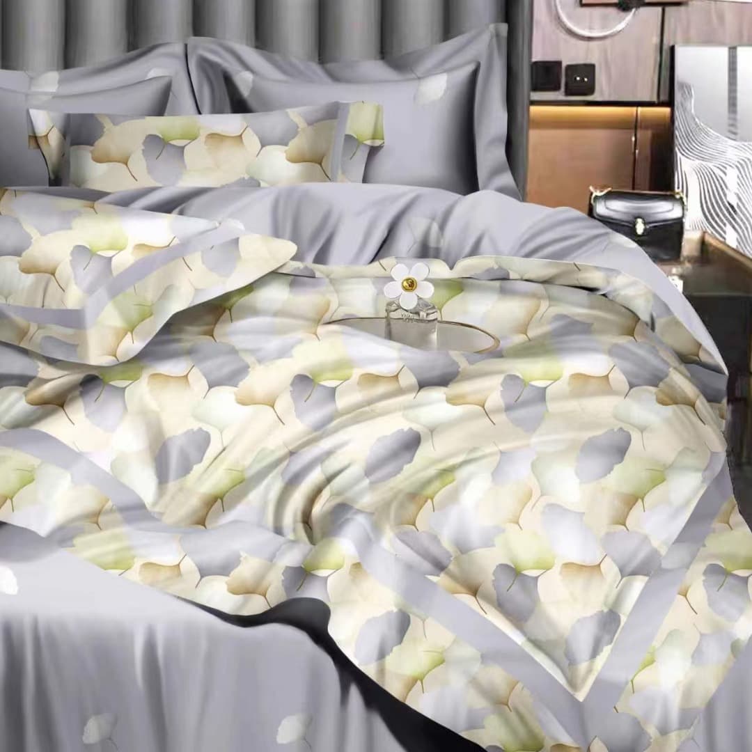 Luojie Home Textiles Tencel Printed AB Version Double Summer Cool Quilt Home Large Air Conditioning Quilt Gift Promotional Summer Cool Quilt