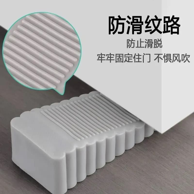 Door stopper, top door security, windproof, anti-collision, door stop limiter, rubber with hole, single-living door catch, glass door wedge, door holding tool