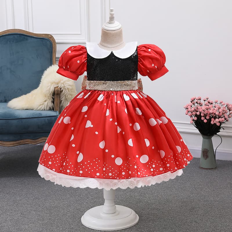 Cross-Border Hot Selling Summer Mickey Princess Children's Dress Princess Style Cake Dress Girls Dress Drop Shipping