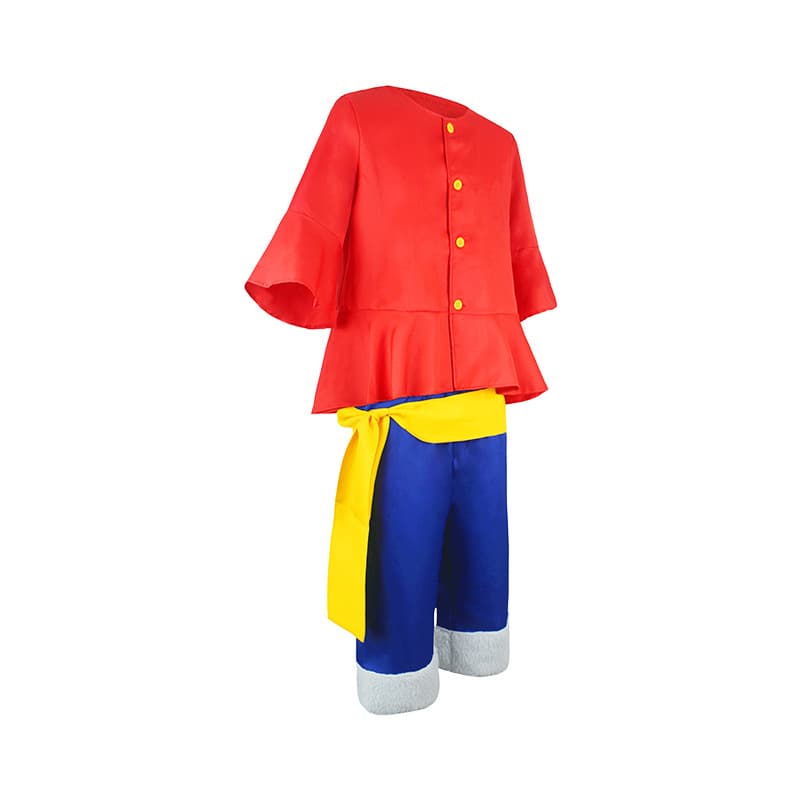 Luffy Cosplay Costume One Piece Outfit Two Years Later Cosplay Clothes Straw Hat Shoes Halloween Costume