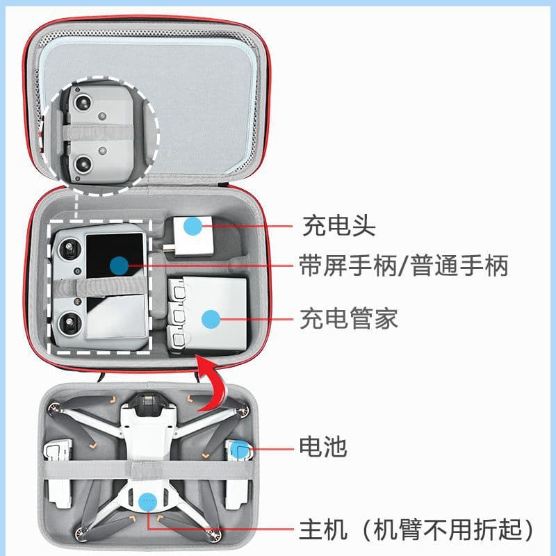 Pro Carrying Case Storage Bag Waterproof Handheld DJI Mini Carrying Case Handbag Bag Compatible