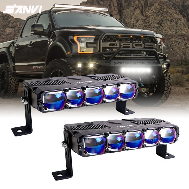 Sanvi S500 Laser Cannon Work Light 108W White and Yellow Dual-Color Full White Light Off-Road Vehicle Spotlight