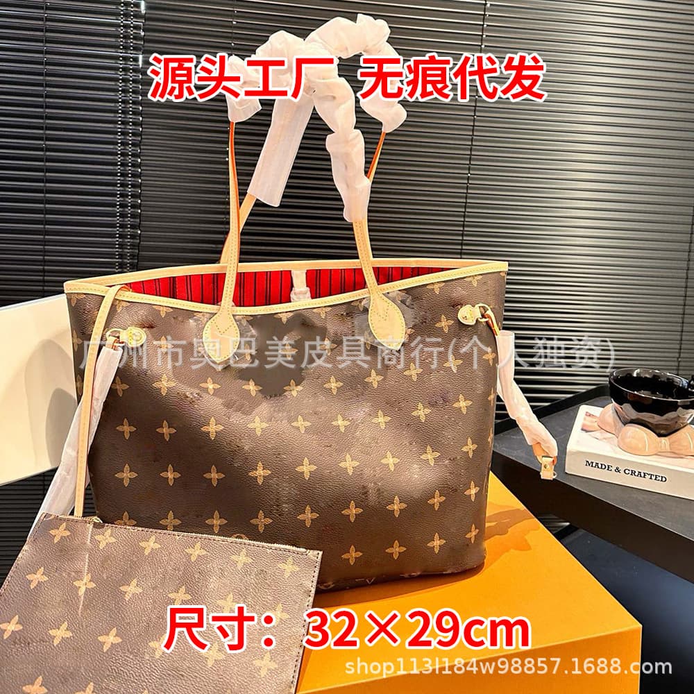 Women's 2025 New Genuine Leather Shopping Bag, European & American Cross-Border Classic Ladies Chain Crossbody Bag, Fashionable Small Shoulder Bag