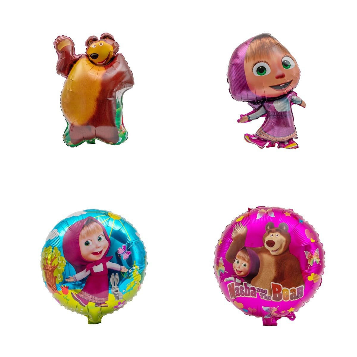 Masha Bear Cartoon Birthday Aluminum Foil Balloon Kids First Birthday Party Decoration Balloon Masha Balloon