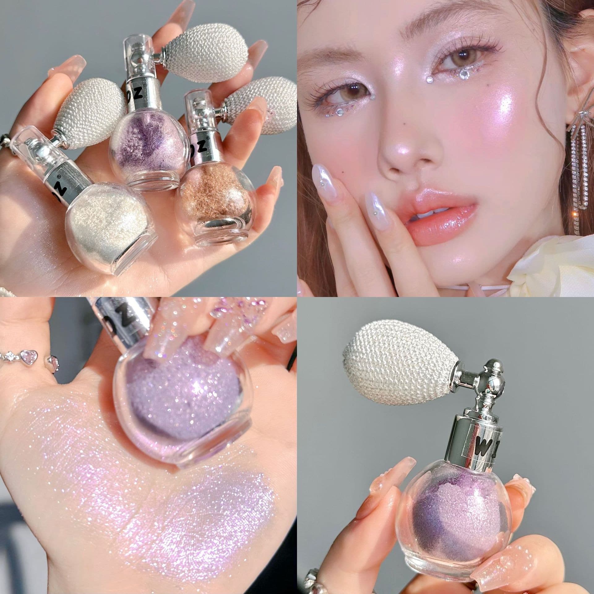 Body Shimmer Highlighter Spray Glitter Hair Collarbone Neck Diamond Spray Viral Air Cushion Bridal Makeup Brightening