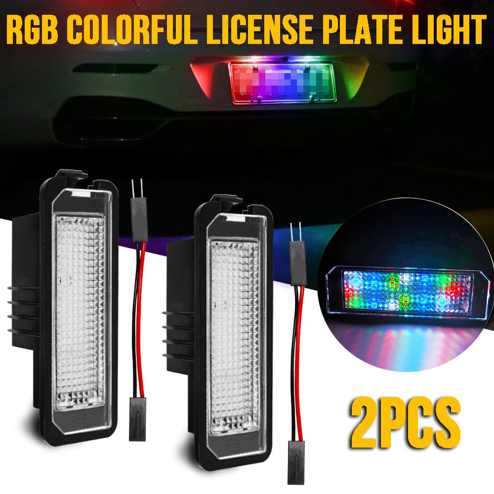 Volkswagen license plate light Passat CC Golf Polo Superb MK7 phantom flash colorful decoding