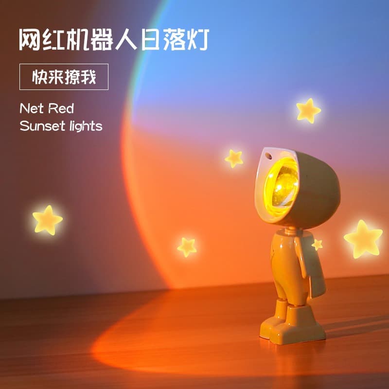 Astronaut Breaking Dawn Red Photo Peter Pan Sunset Red Sunset Ambient Light Astronaut Projector Night Light