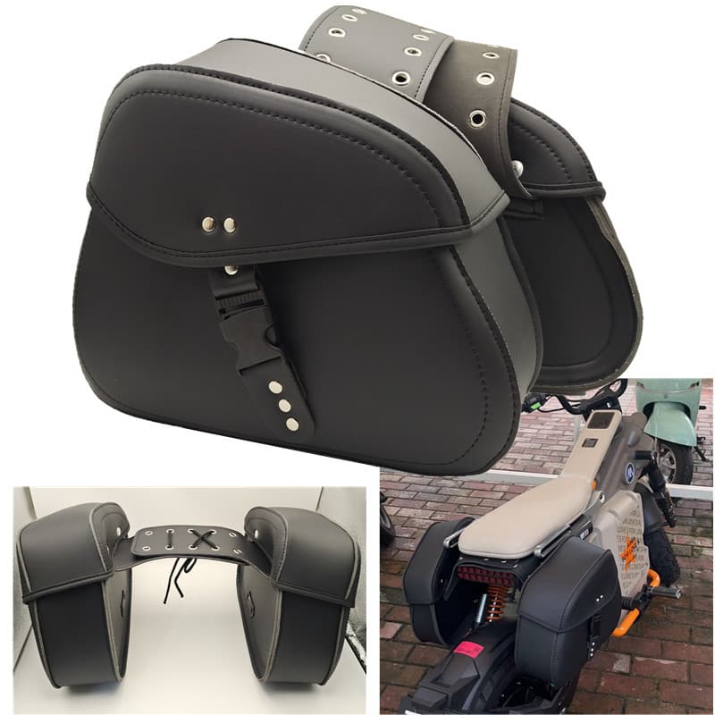 Universal Saddlebag Side Bag for Motorcycle and Electric Scooter, Vintage Tool Pouch, Waterproof