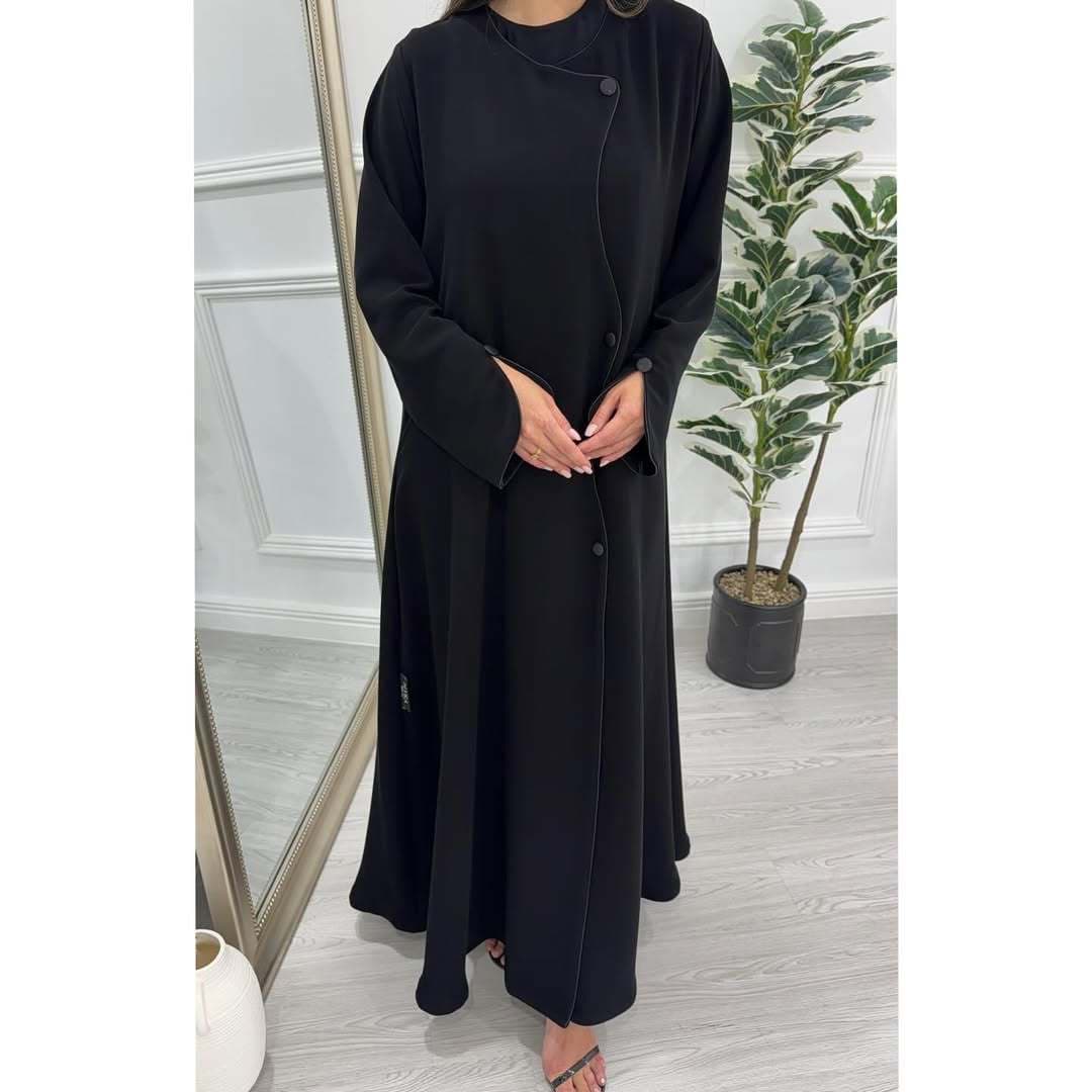 Modest Kaftan Cardigan Robe 2026 New European and American Cross-Border Plus Size Women's Elegant Dress