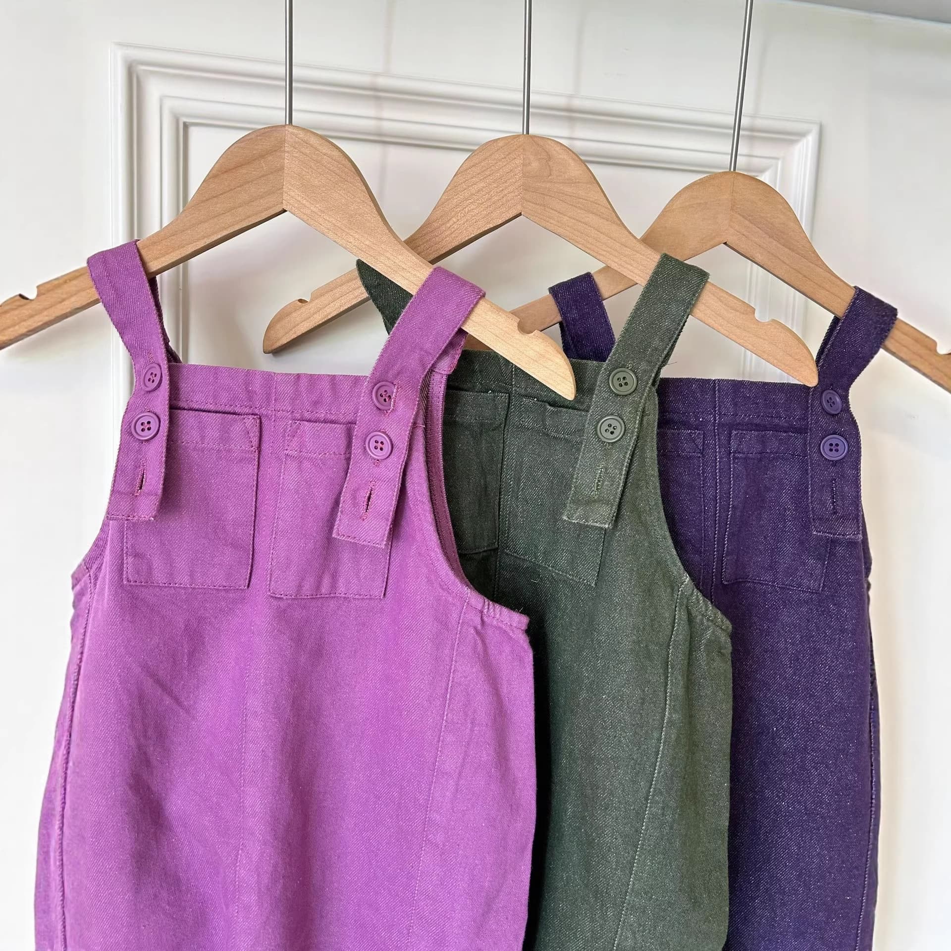 Children's pants, spring and autumn overalls, men's and women's same style retro yarn-dyed overalls, niche design casual pants