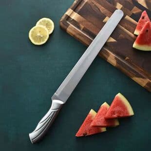 Stainless Steel Kitchen Watermelon Knife Multi-Function Chef Knife Bread Knife Fruit Knife Kitchen Knife Household Extended Long Knife
