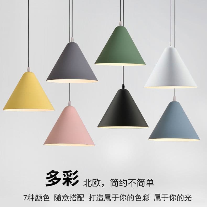 Custom Restaurant Pendant Light Shop Commercial Bar Counter Dining Table Milk Tea Shop Fast Food Restaurant Single Head Modern Lampshade Restaurant Special