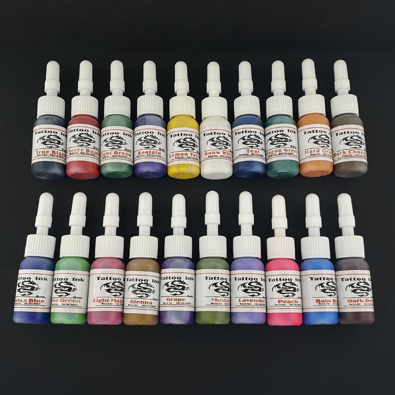 White Dragon 14 Colors Tattoo Ink Set 20 Colors Tattoo Pigments for Tattoo Practice And Body Art Wholesale Beauty Tools