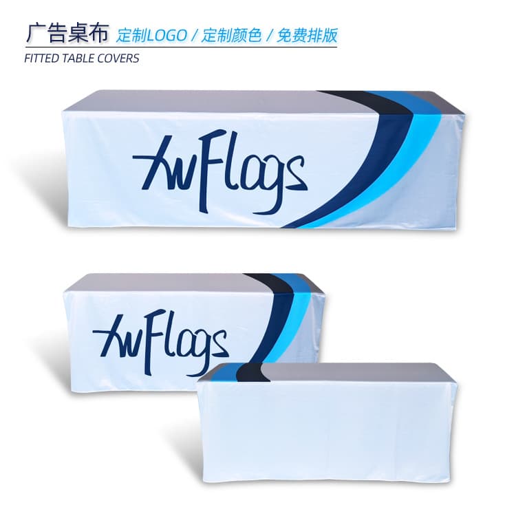 Fitted Table Cloth for Conference Table, Promotional Advertising Table Cloth 6ft Stretch Table Cover