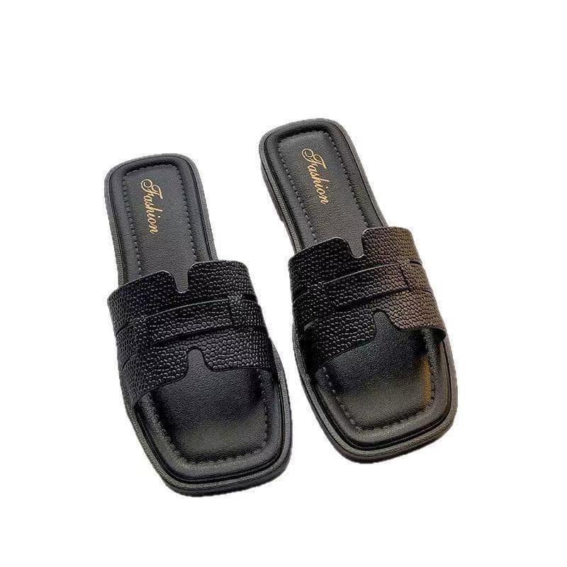 Cross-border Women's Summer Slippers 2025 New French High-End Flat Casual Chic Beach Sandals
