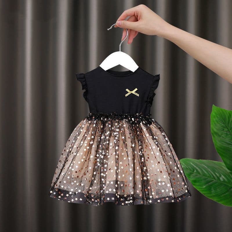 Girls Summer Dress Kids Korean Style Princess Tutu Dress Mesh Tulle Party Dress for Little Girls