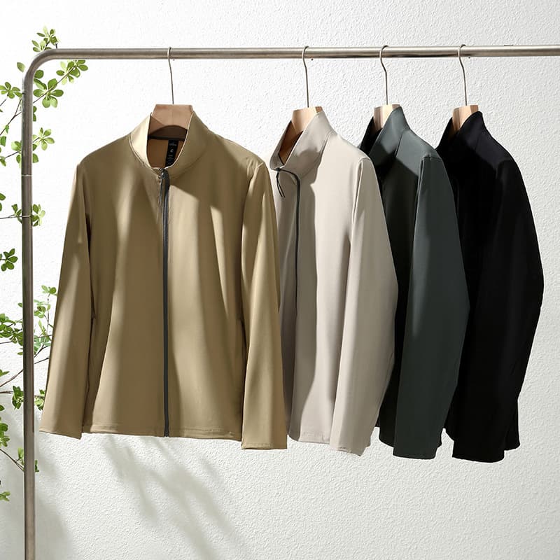 2024 Summer New! Laser Perforated Breathable UPF50+ Sun Protection Lightweight Jacket Stand Collar Solid Color Versatile Outerwear