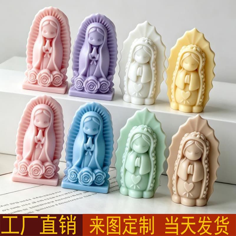 Best-selling Prayer Girl Aromatherapy Candle, Creative Ornament Holiday Gift, 3D Candle Decoration Prop
