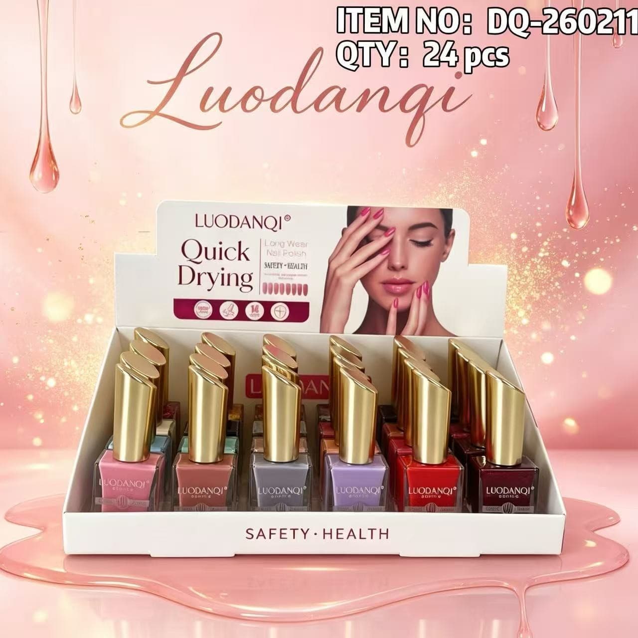 New Oily Nail Polish No-Bake Natural Dry 24-Piece Display Direct Supply from Export Factory