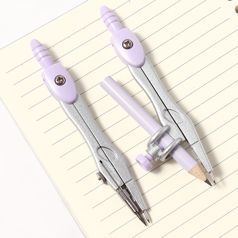 Cross-Border Trade Exclusive Compass 9-Piece Set with Pencil Holder, Zinc Alloy Single Compass Kit, Precision Drawing for Exams
