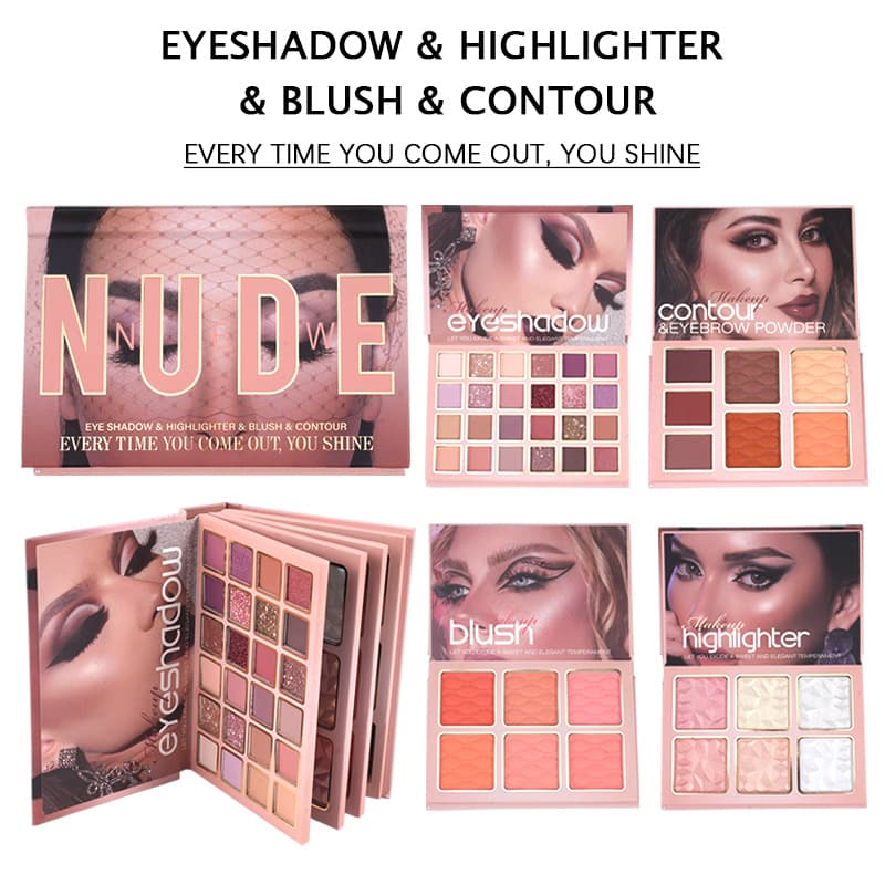 Best-selling Desert Rose Eyeshadow Palette - Thai & Western Eyeshadow, Highlighter, Blush, Contour All-in-One Makeup Palette - Thai Cosmetics