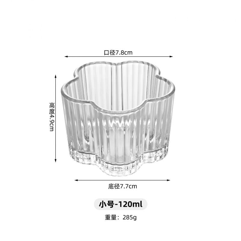 Ins-style Striped Pattern Glass Bowl and Dish Set Premium Dessert Bowl Fruit Yogurt Bowl Ice Cream Bowl Sugar Water Bowl