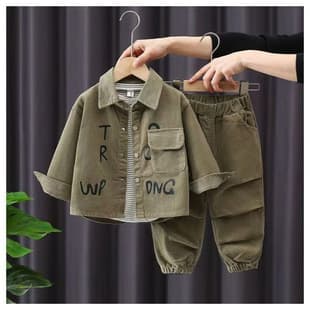 Children's Wear Boys' Set Autumn Children's Jacket Top Pants Casual Sport Two-Piece Set Baby Clothes Spring/Autumn