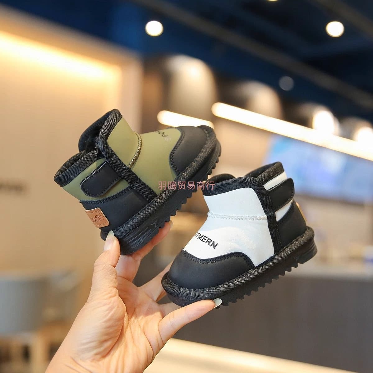 Baby Snow Boots 1 to 3 Years Old Soft Sole Anti-Slip Waterproof Toddler Walking Boots Children's Winter Shoes Boys' Short Boots