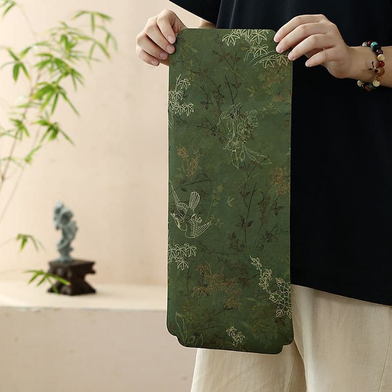 Gambiered Gauze Double-sided Tea Mat, Chunxiang Dry Brewing Mat, Table Flag, Chinese Style Tea Table Pad, Pot Mat, Tea Ceremony Accessories