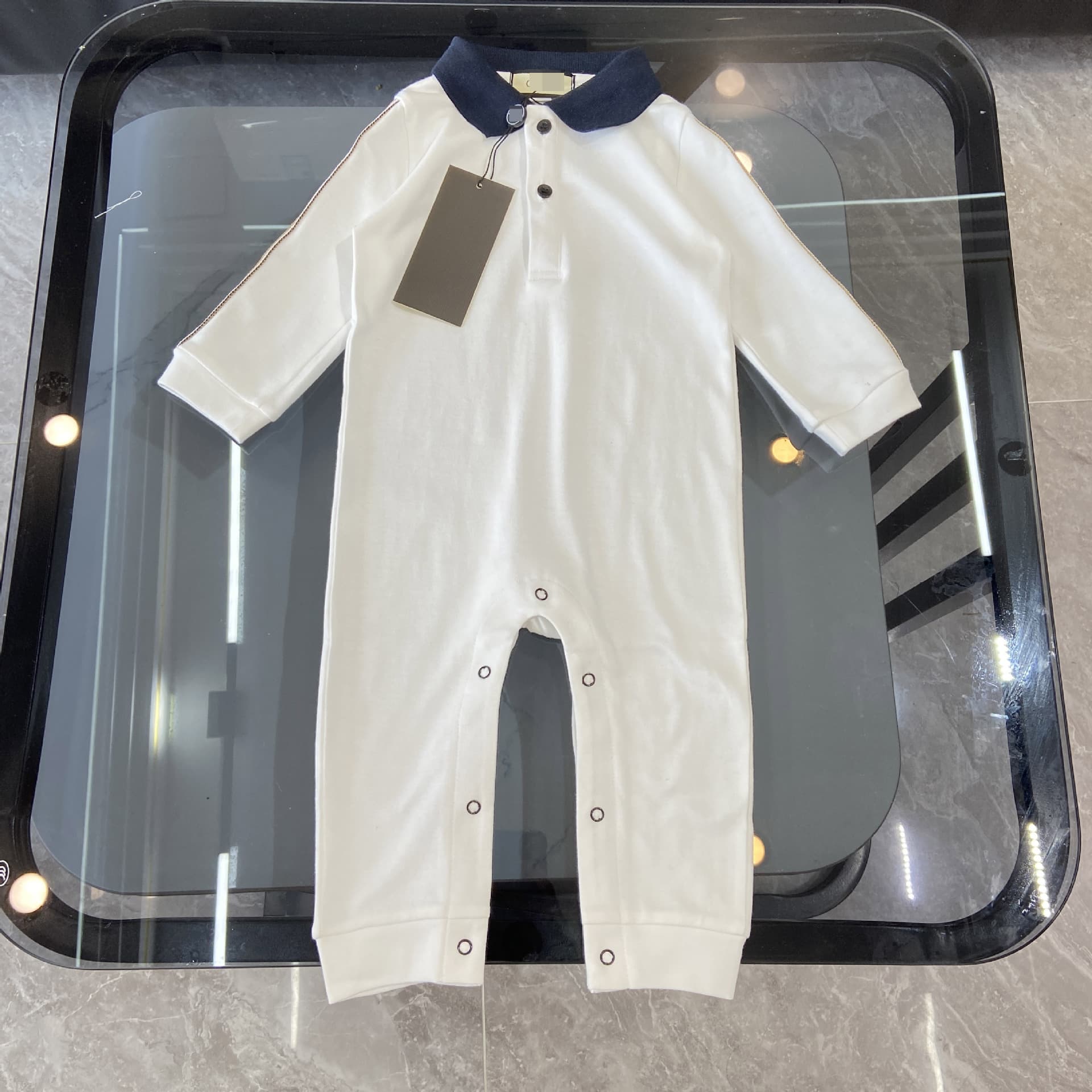 Baby Autumn Clothes Super Cute Boys' Adorable Double-Layer One-Piece Spring/Autumn Outwear Newborn Full-Month Romper Crawling Suit