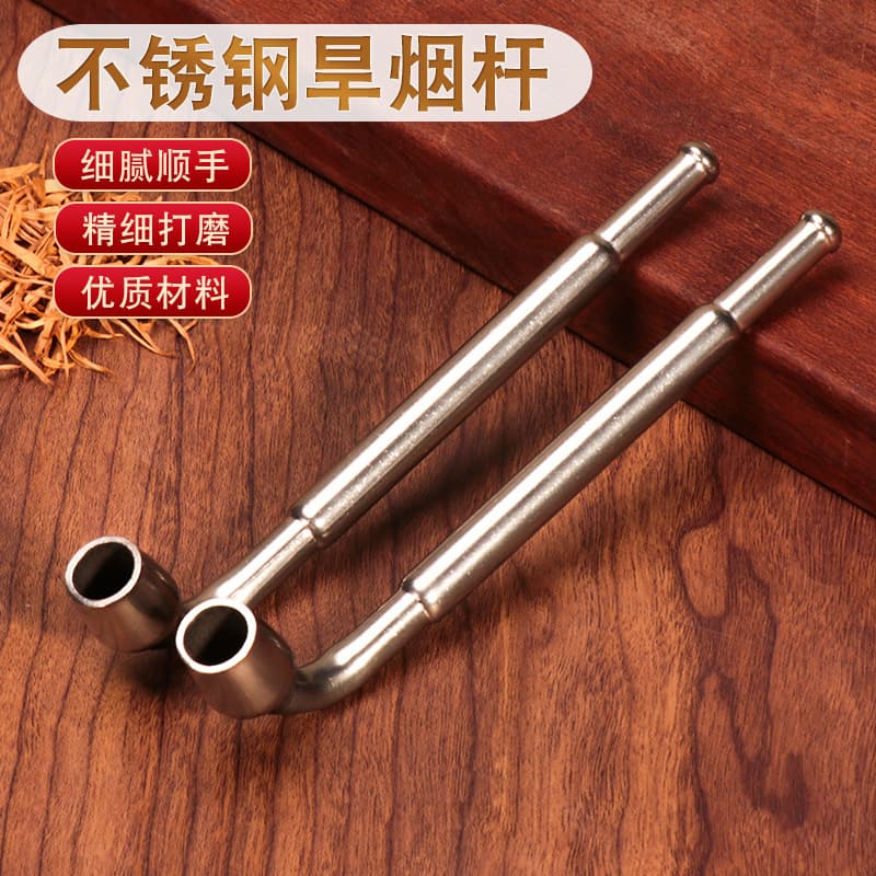 Stainless Steel Cigarette Holder Factory Direct Sales Future Stainless Steel Portable Pipe Cigarette Holder Cigarette Gun Cigarette Pot