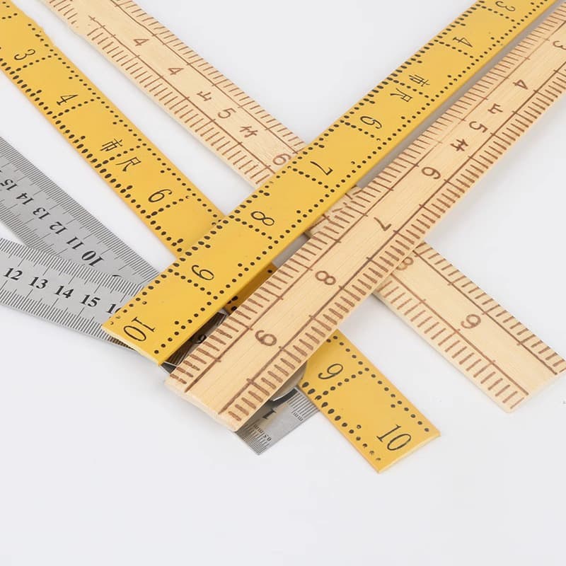 Bamboo ruler city ruler centimeter ruler measuring clothing marking ruler 15/20/30 cm steel ruler handmade diy tool