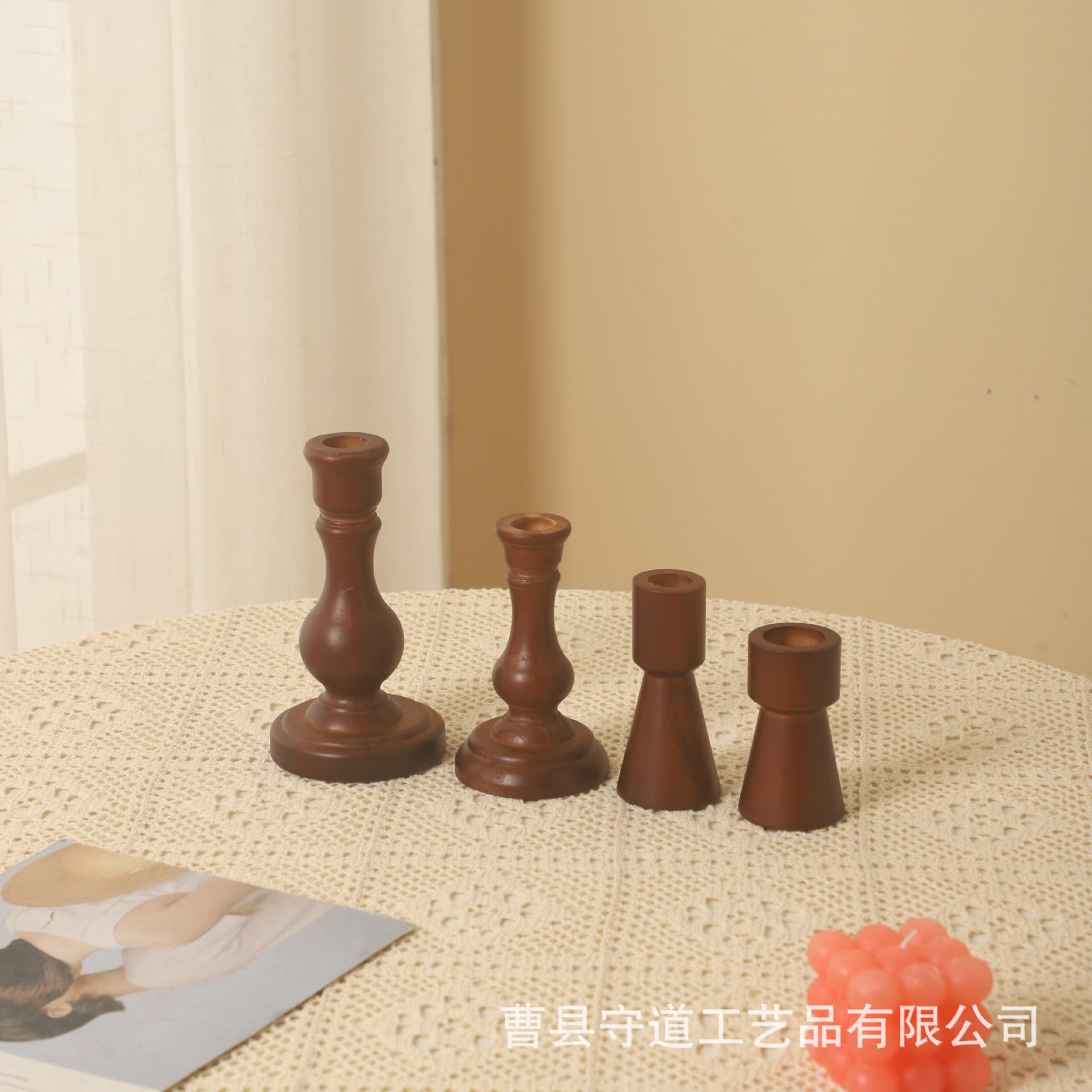 European ins style old bronze candle holder B&B hotel decorative candle holder ornaments church home supplies