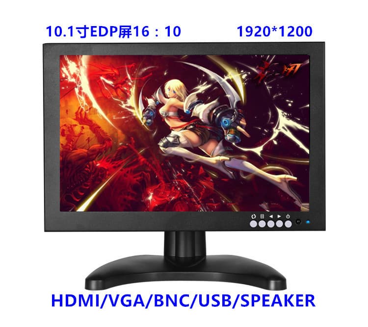 10.1-Inch EDP High-Definition Monitor, Metal Shell IPS LCD 1920*1200 for DSLR Cameras
