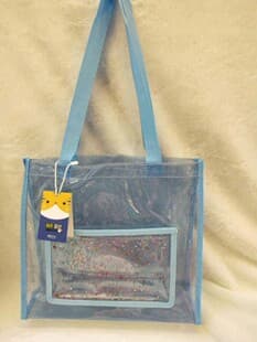 New Tote Bag Shopping Bag Quicksand Plastic Color Transparent Bag Gift Bag Student School Use Tutoring Bag
