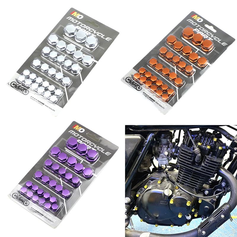 Motorcycle Electric Vehicle Modified Parts Engine Bolt Decorative Cover Engine Cover Screw Cap