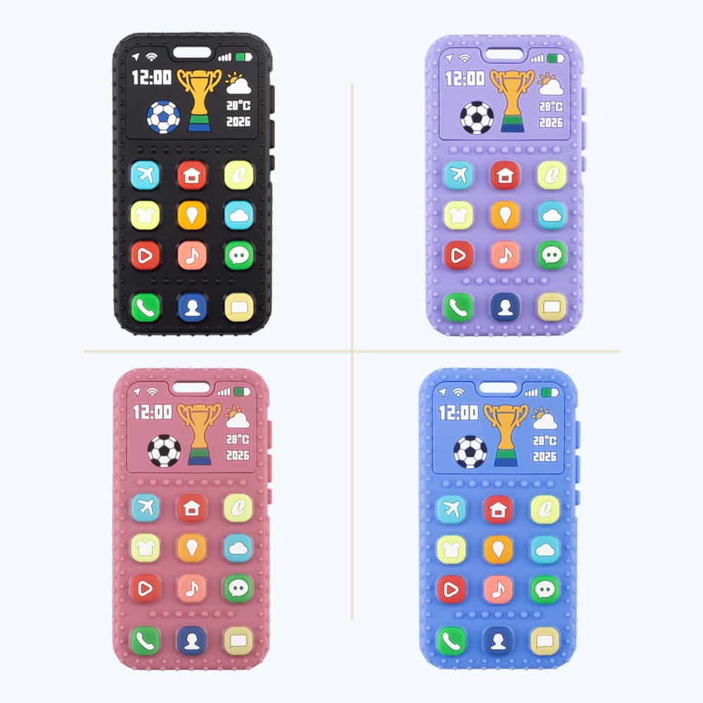 2026 SHEIN hot selling World Cup mobile phone shaped silicone children's teether football molar stick