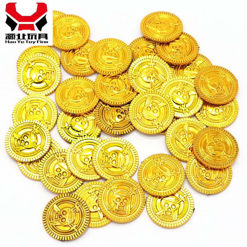 Foreign trade export Halloween party promotion decorations electroplated gold coins pirate gold coins toy game coins