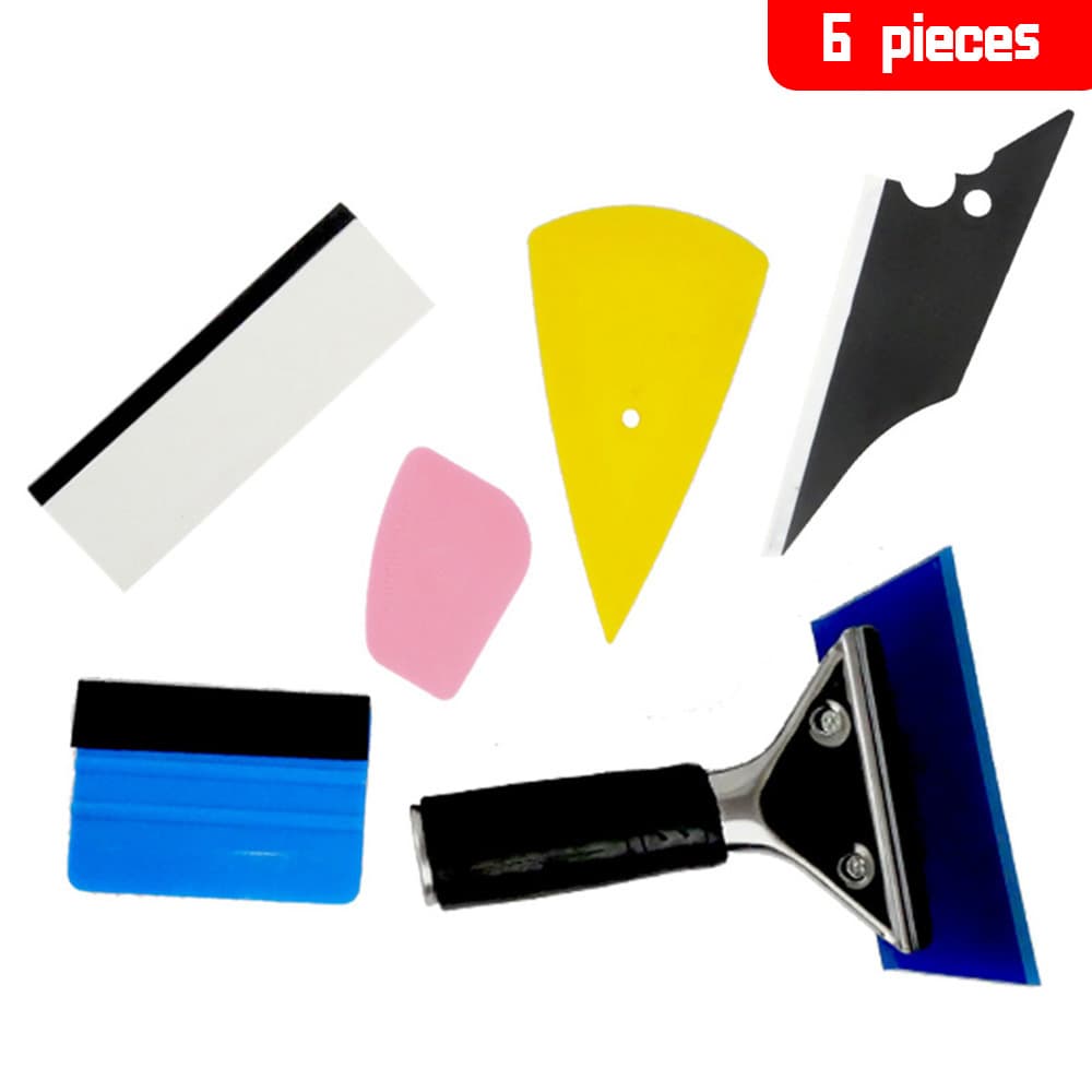 Cross-border 6-Piece Car Window Tint Tool Kit Window Film Solar Film Installation Squeegee Stainless Steel Water Squeegee Set