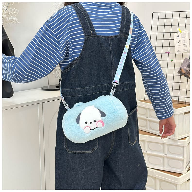 Cute Japanese grabber doll Sanrio plush bag Kuromi versatile handbag kindergarten girls cross-body bag