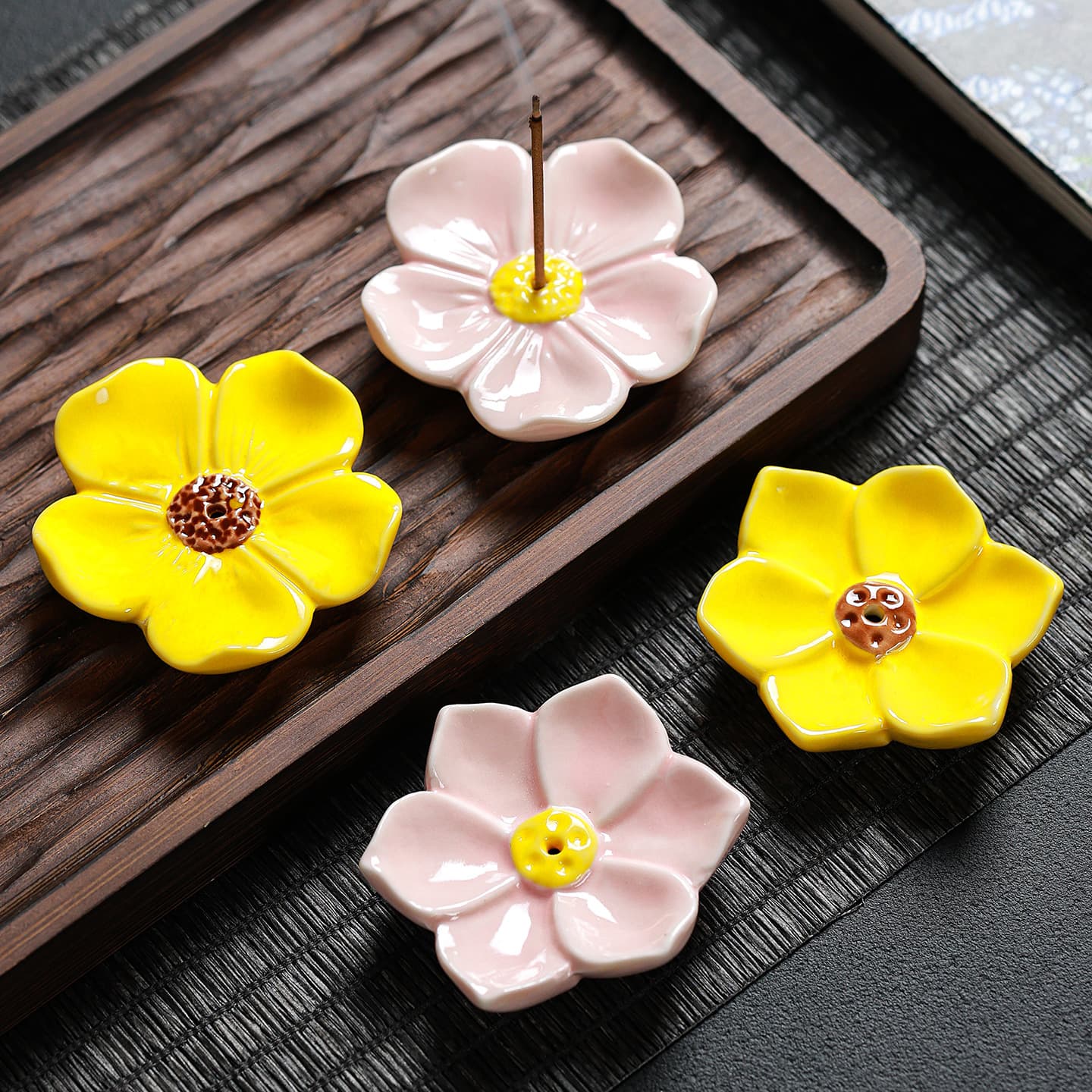 Flower Incense Stick Holder Base, Sandalwood and Agarwood Incense Stand, Incense Burner, Tea Ceremony Tray, Zen Incense Burner