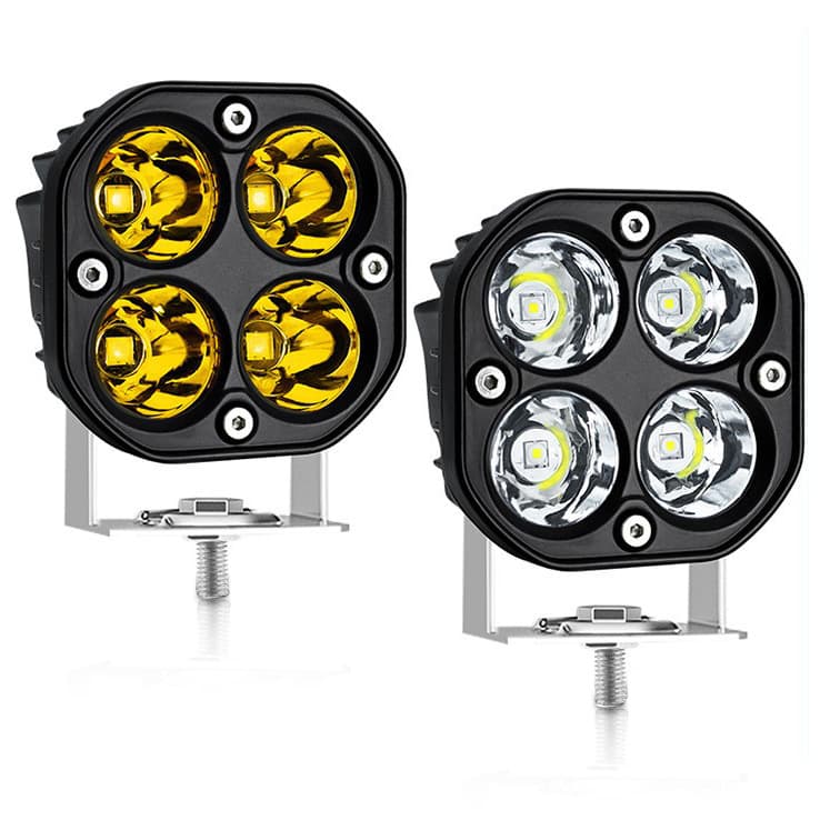 Motorcycle Electric Vehicle Four-Leaf Clover Ultra-Bright LED Spotlight Work Light Off-Road Modified Vehicle Headlight