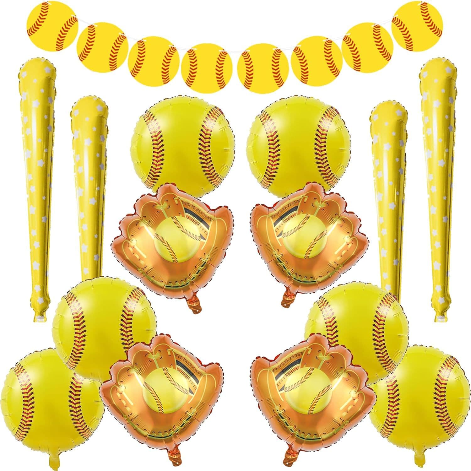 Softball Party Decor World Cup Soccer Aluminum Foil Balloon Wholesale Mall Sports Birthday Party Decoration Background