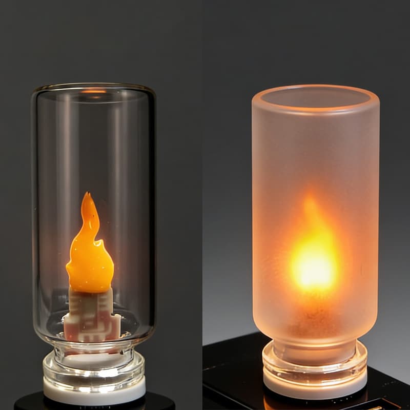 Creative Ambient Light USB Night Light Simulated Flame Candle Glass Bottle Cross-Border Best Seller