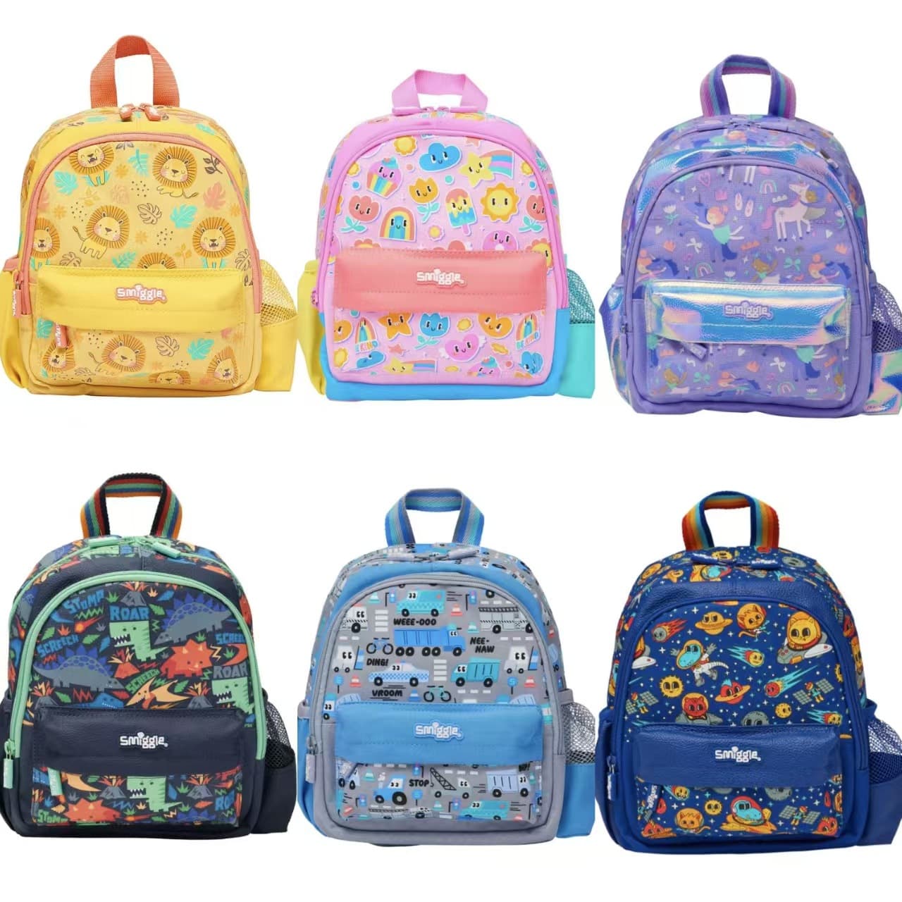 Australian Smiggle Small School Bag Kindergarten Children's Backpack Cute Card School Bag 1-3 Year Old Baby Backpack