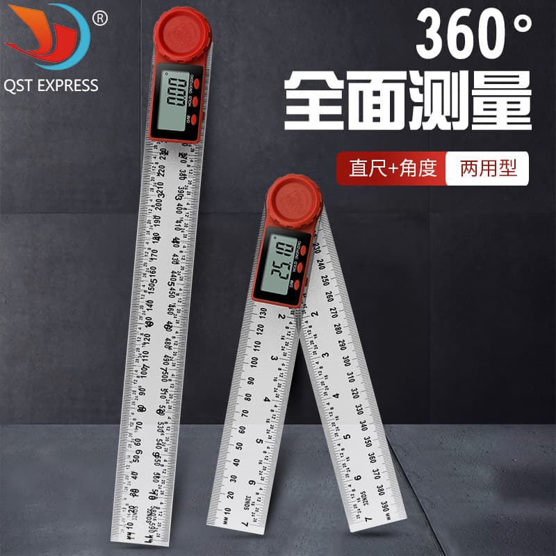 Transparent Digital Angle Ruler, 2-in-1 Protractor, Digital Caliper, Vernier Caliper, Level Ruler