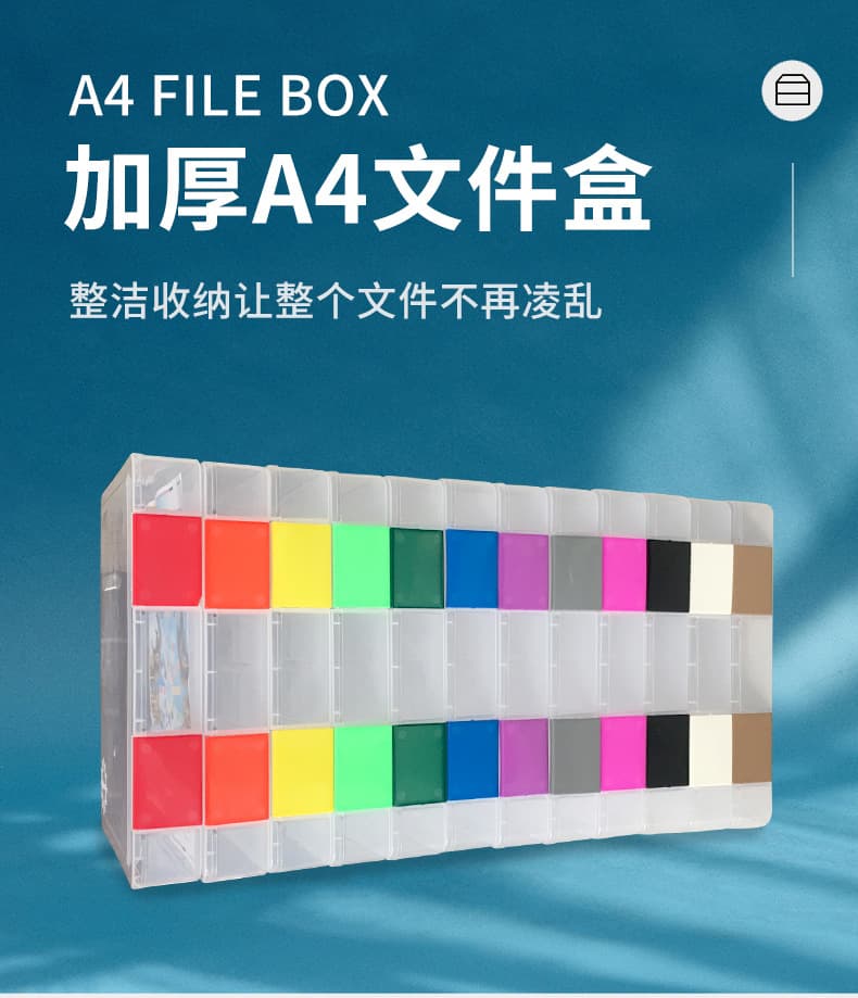 Simple Portable File Box, Plastic A4 File Organizer, Transparent Classification Document Sorter, A5 File Box