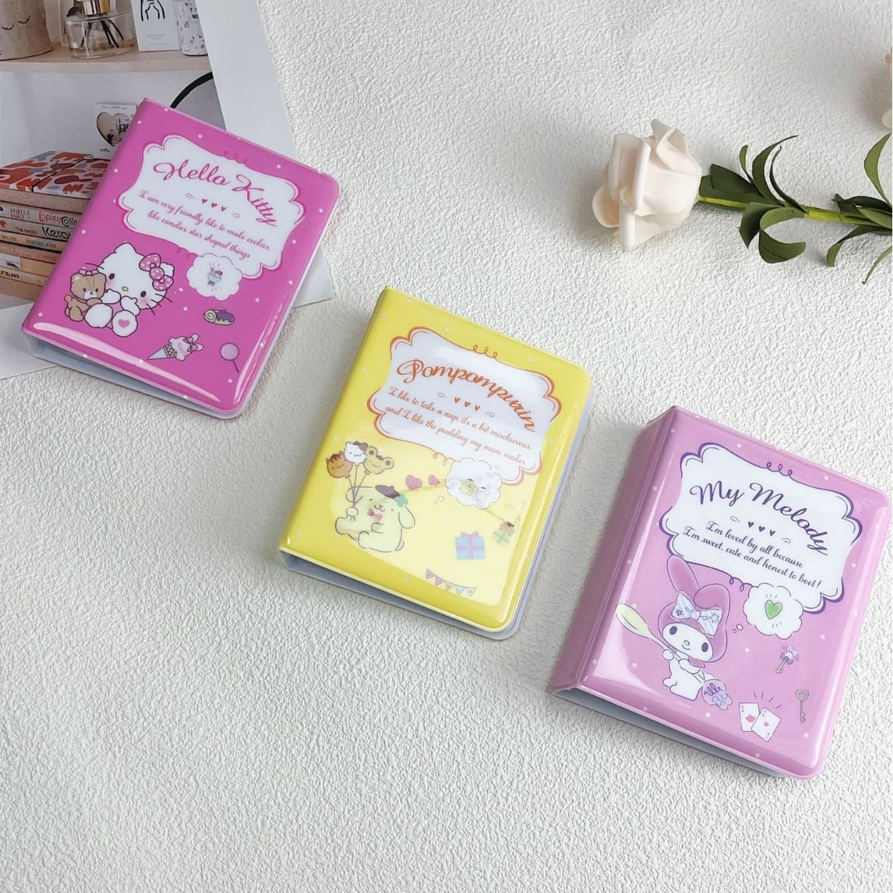 New Hairless Gu Card Hollow Sanrio Series Cartoon PVC Portable Polaroid Small Card Storage Photo Album Wholesale