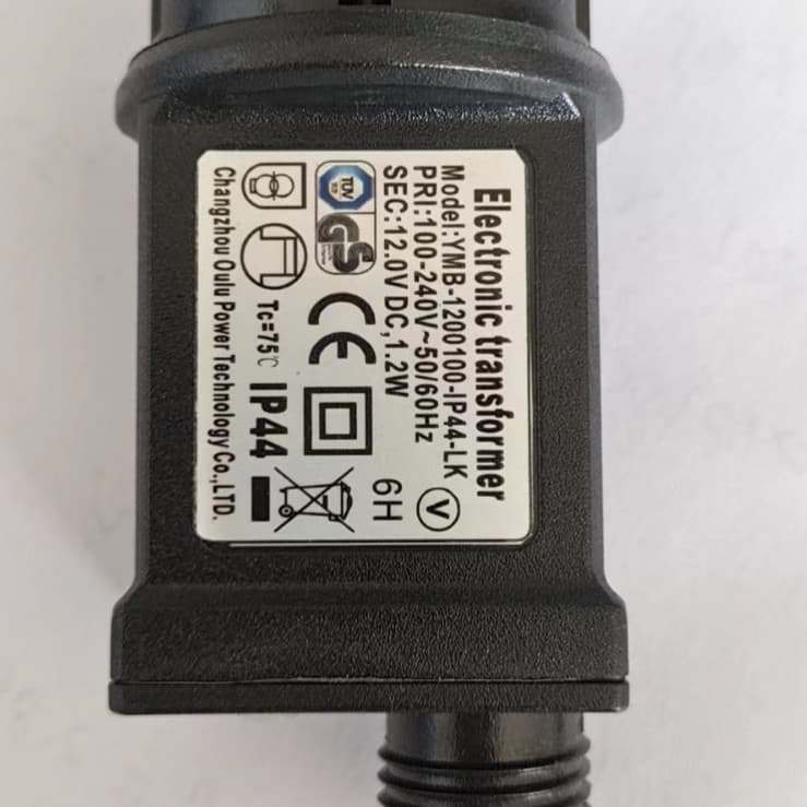 European Standard GS IP44 DC12V-31V-6W Electronic Constant Light Vertical Transformer New 00 Plug