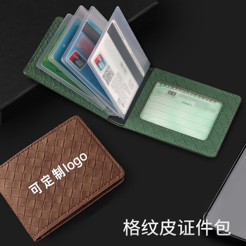 Document Wallet Driver's License Leather Cover License Protector Card Pouch Integrated Personalized Italian Document Holder